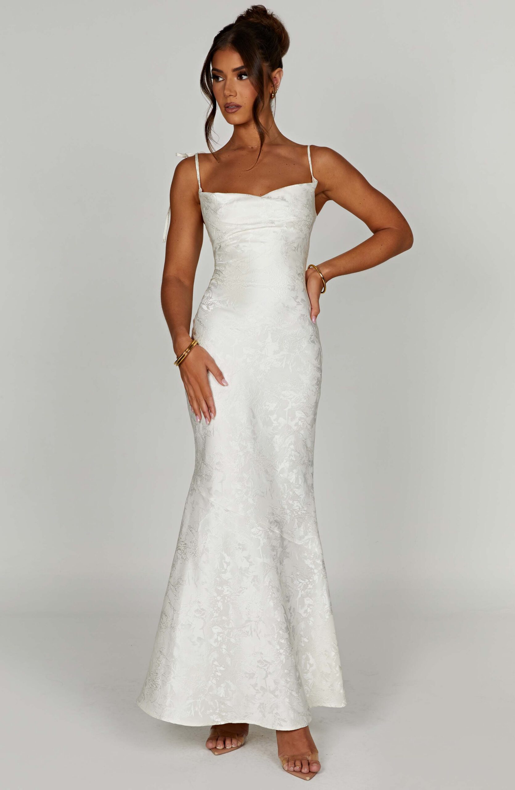 WHITNEY IVORY MAXI DRESS, ELEGANT WEDDING GUEST