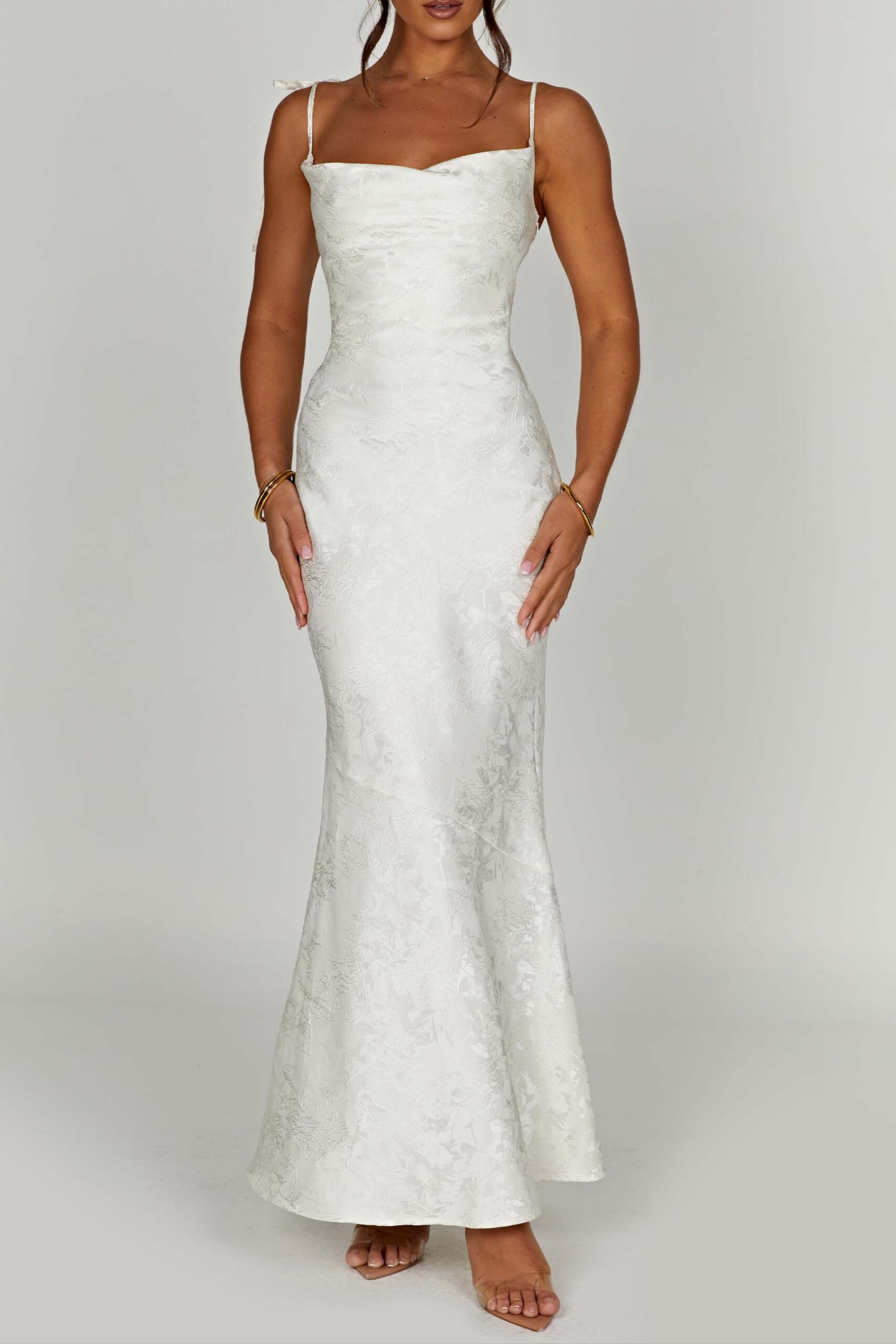 WHITNEY IVORY MAXI DRESS, ELEGANT WEDDING GUEST