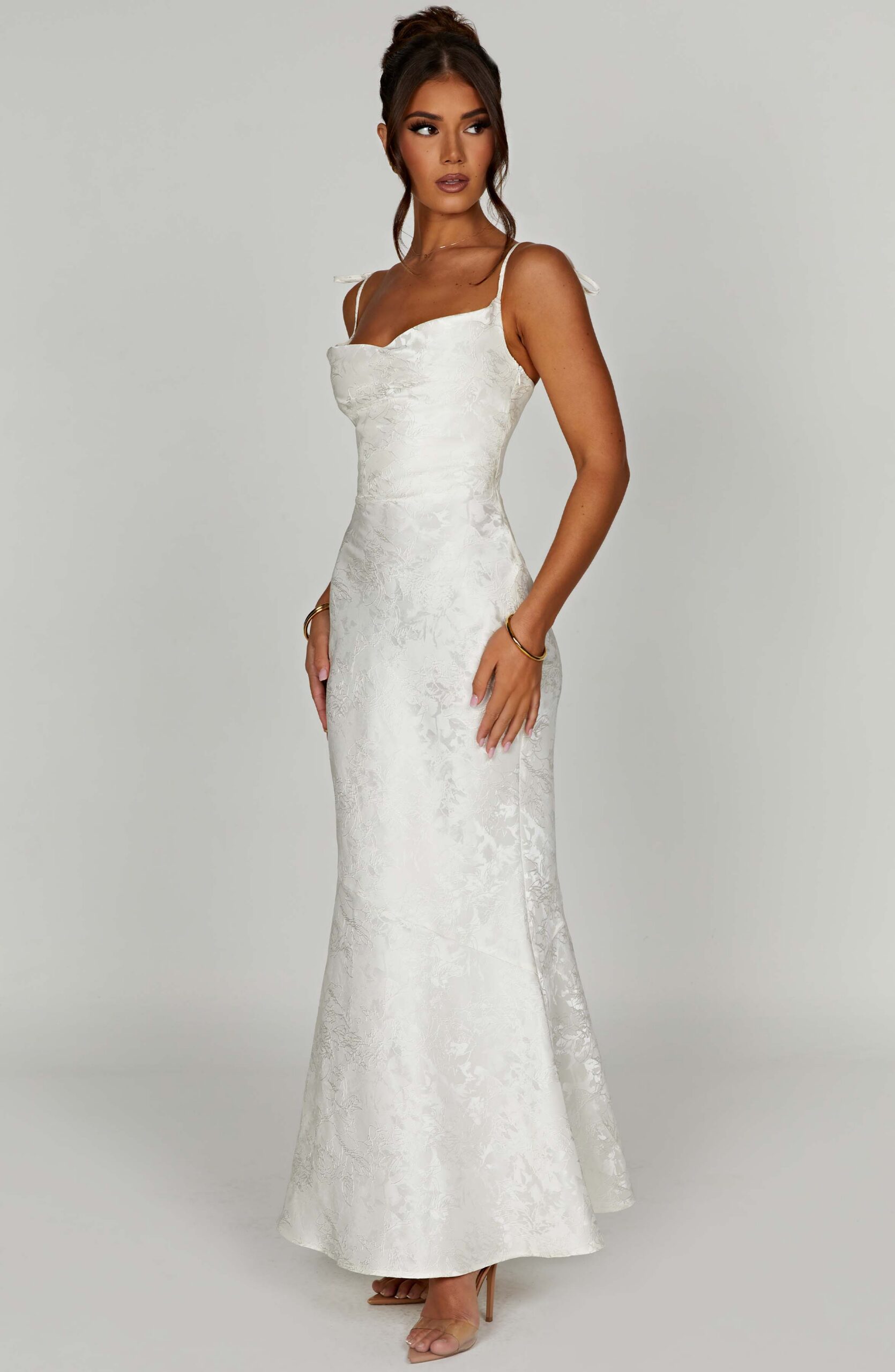 WHITNEY IVORY MAXI DRESS, ELEGANT WEDDING GUEST