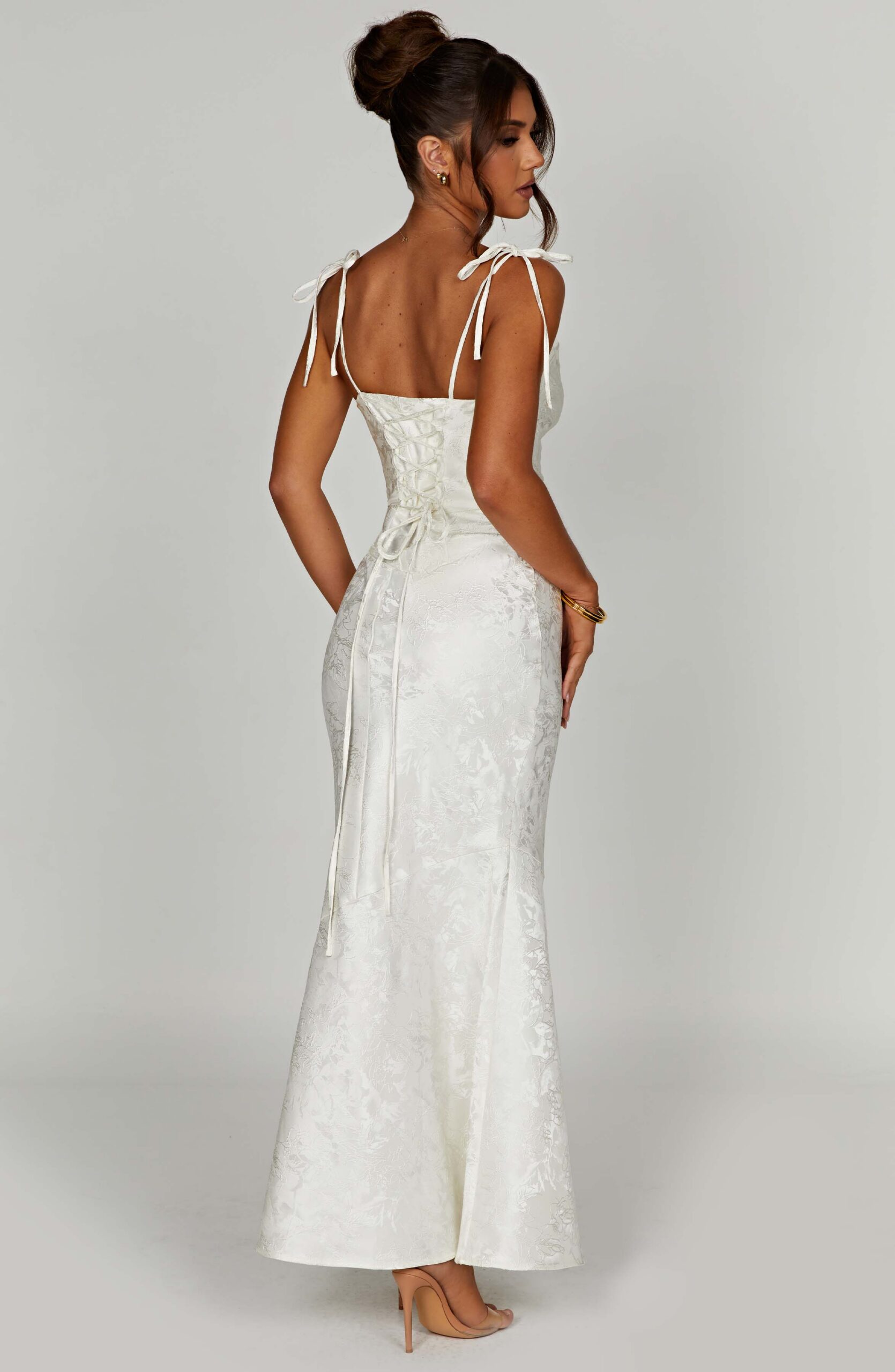 WHITNEY IVORY MAXI DRESS, ELEGANT WEDDING GUEST