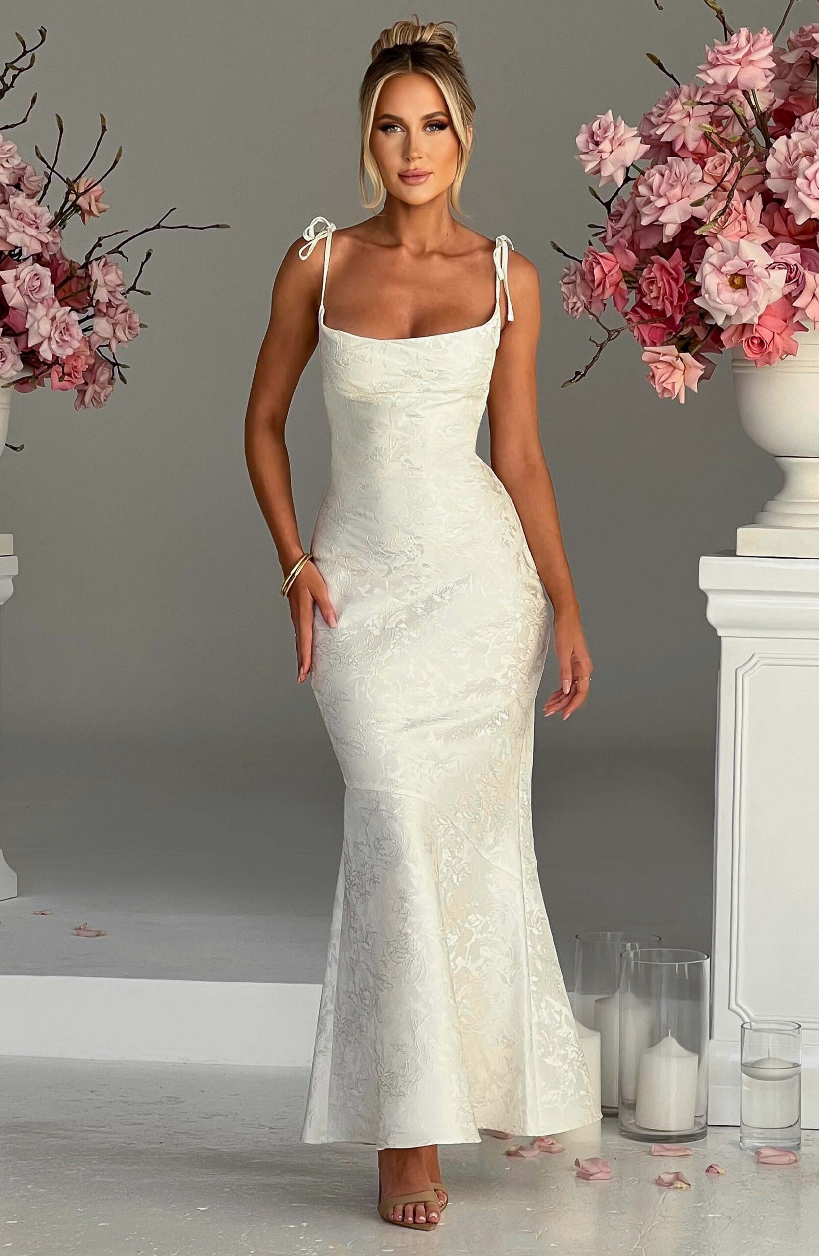 WHITNEY IVORY MAXI DRESS, ELEGANT WEDDING GUEST