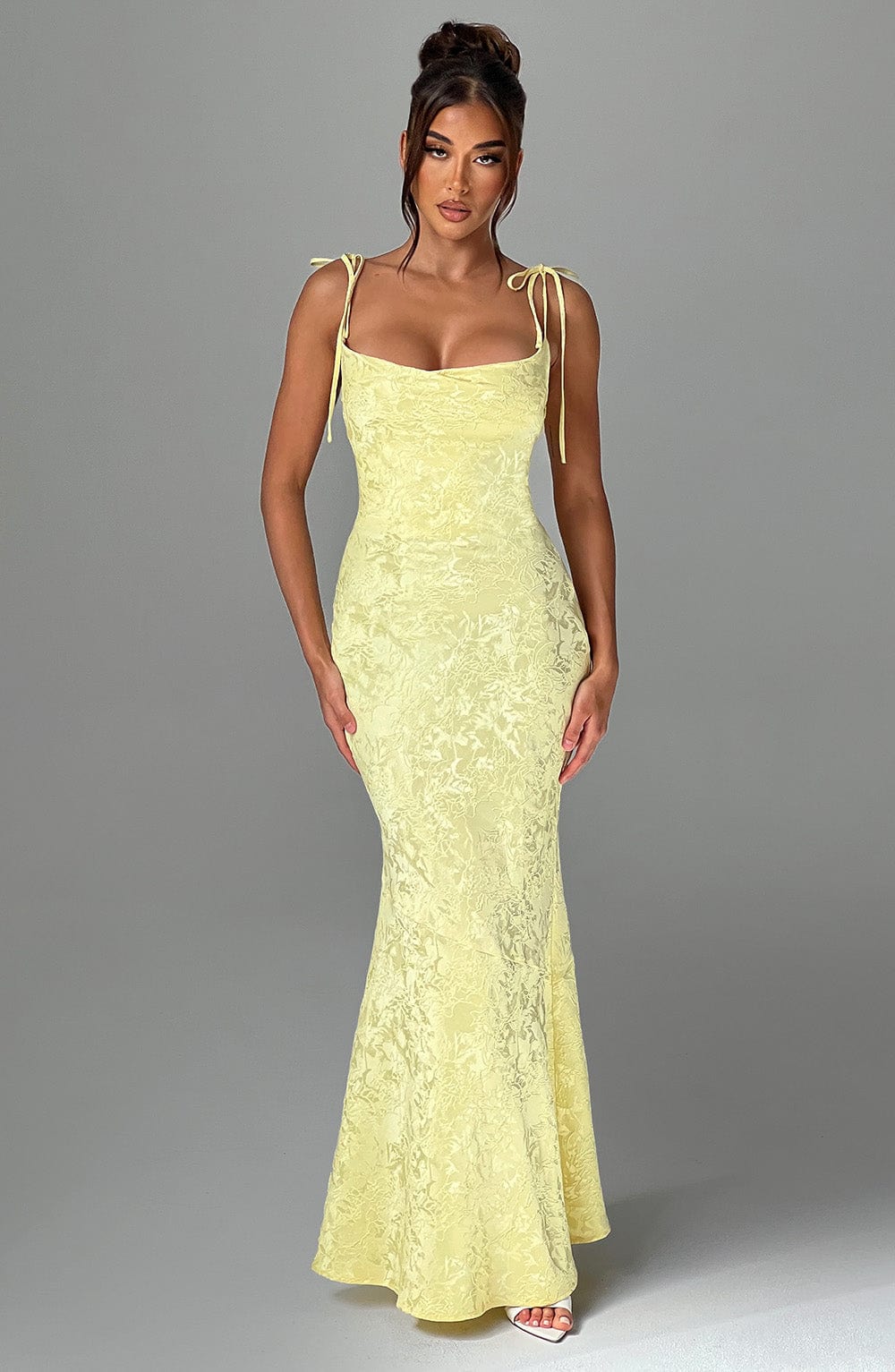WHITNEY LEMON MAXI DRESS - A-LINE WEDDING GUEST