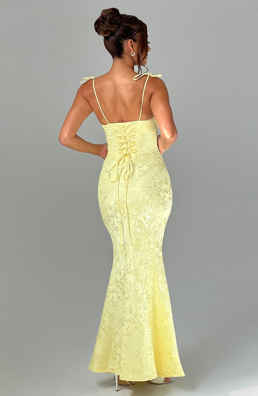 WHITNEY LEMON MAXI DRESS - A-LINE WEDDING GUEST