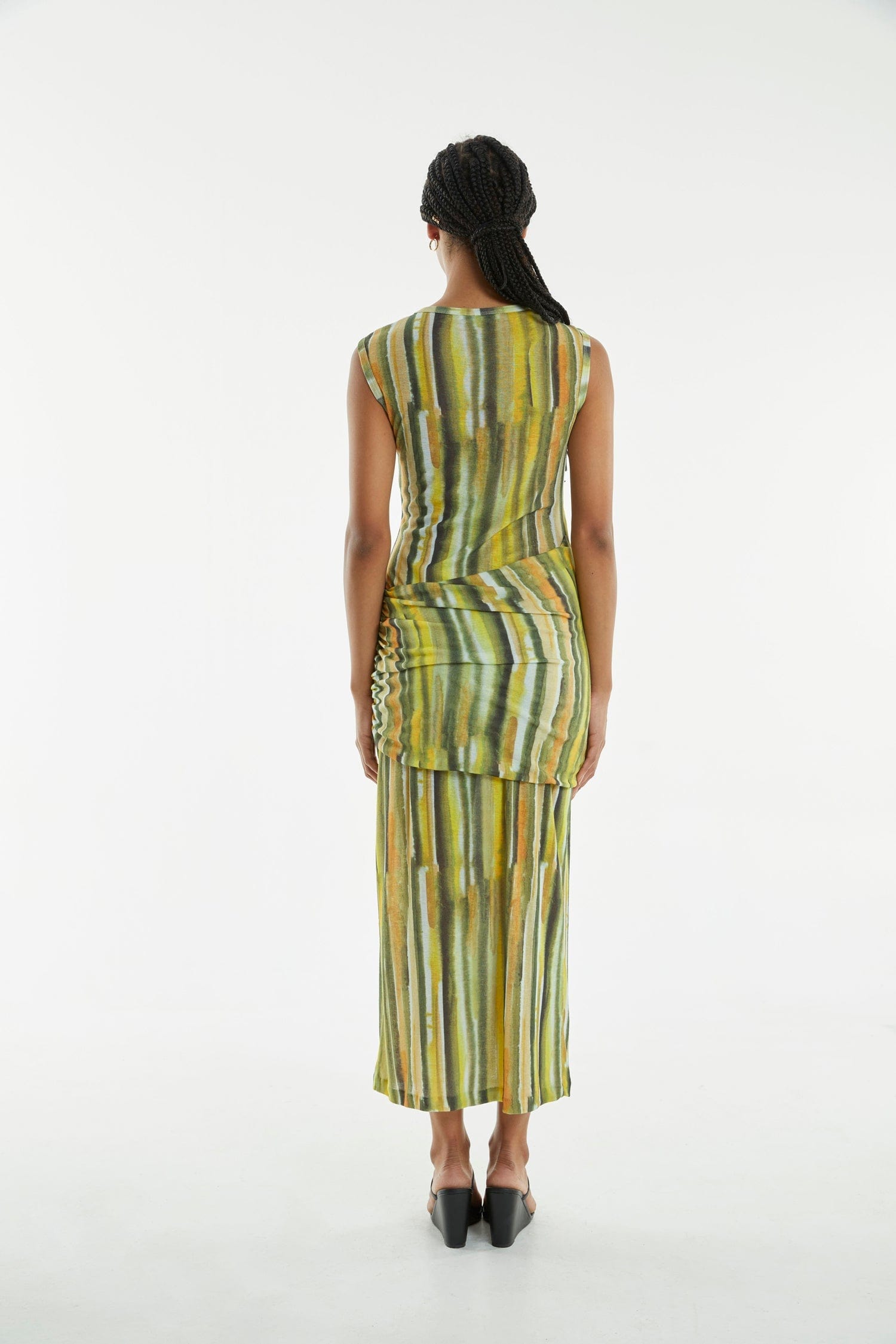 WIND THROUGH BRUSH STROKE MINI DRESS FOR PARTY