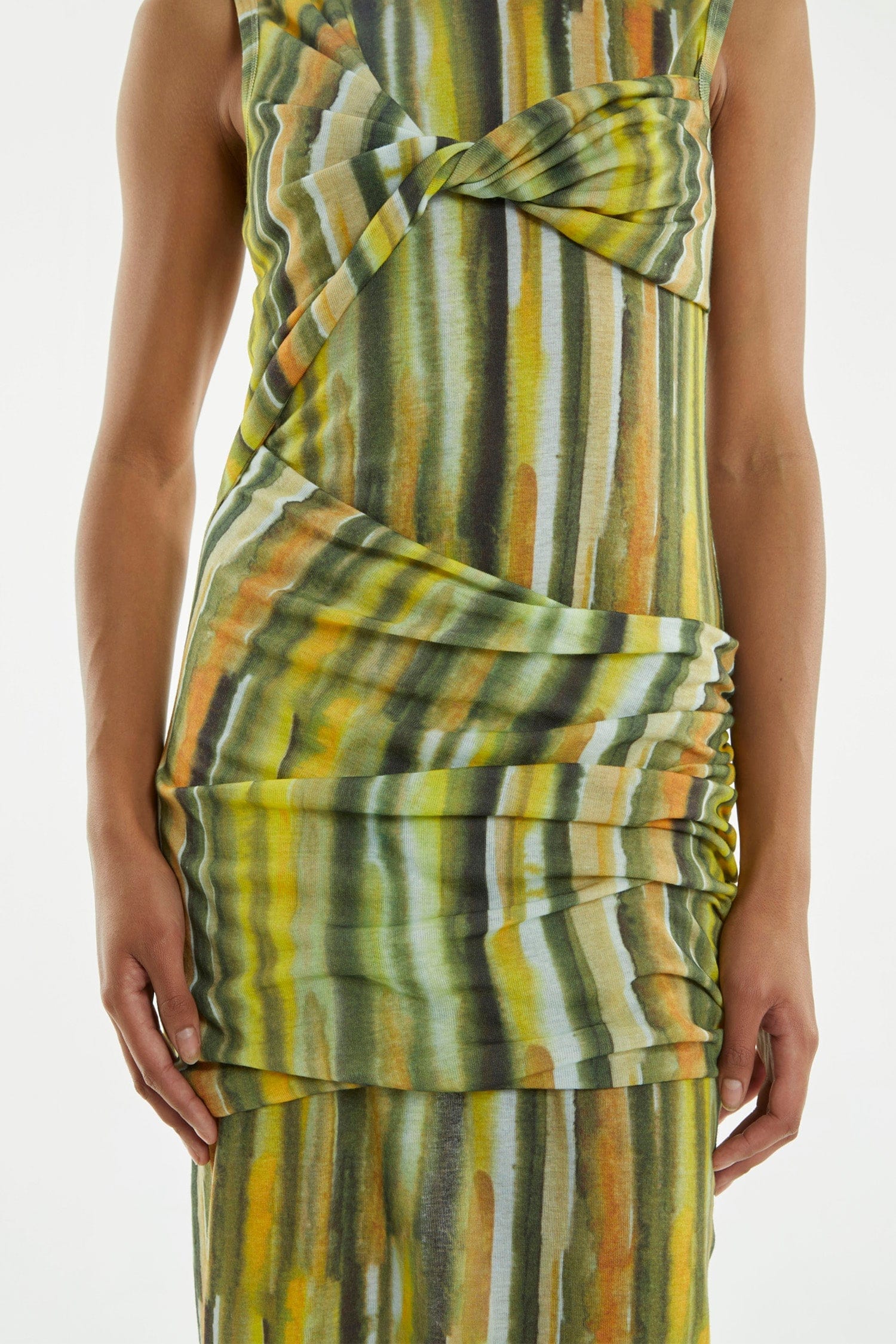 WIND THROUGH BRUSH STROKE MINI DRESS FOR PARTY