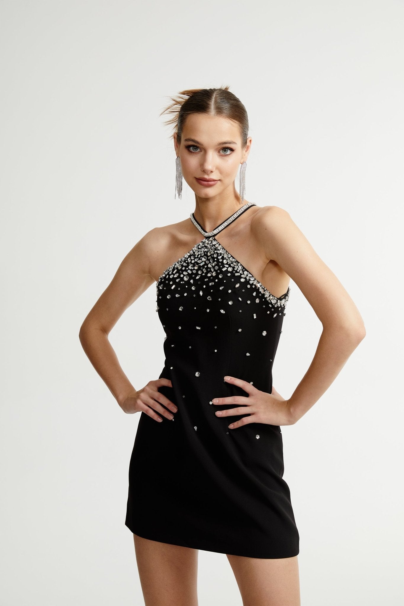 EMBELLISHED MINI DRESS FOR COCKTAIL PARTY