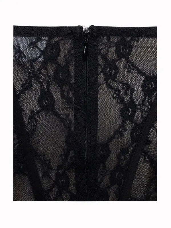 ZEN BLACK LACE CORSET MAXI DRESS, BOHO WEDDING