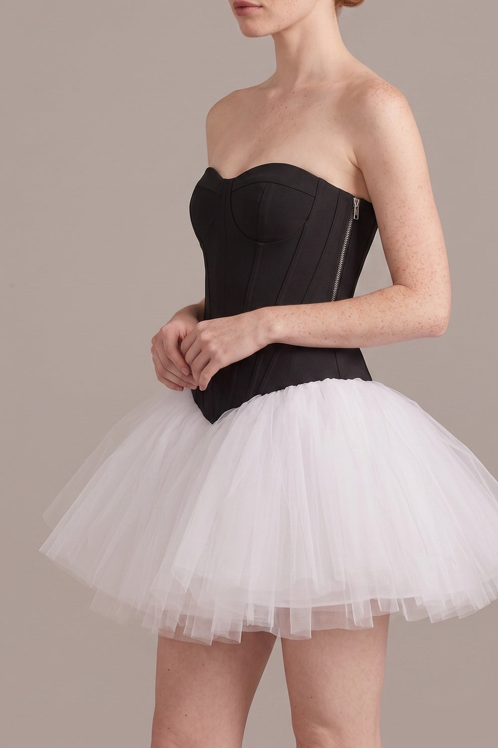 0267844607ce40e9 STRAPLESS CORSET TUTU SKIRT SET | PROM PARTY OUTFIT