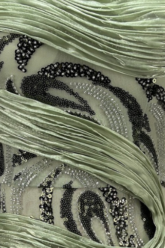 028b33e0c7bb9355b7ad834fe1ab464f SAGE GREEN ONE-SHOULDER SEQUIN GOWN FOR EVENING