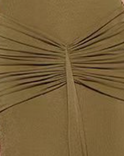 038384b527a546349e84fea92ae02f6d OLIVE GREEN RUCHED COLUMN GOWN STRETCH JERSEY