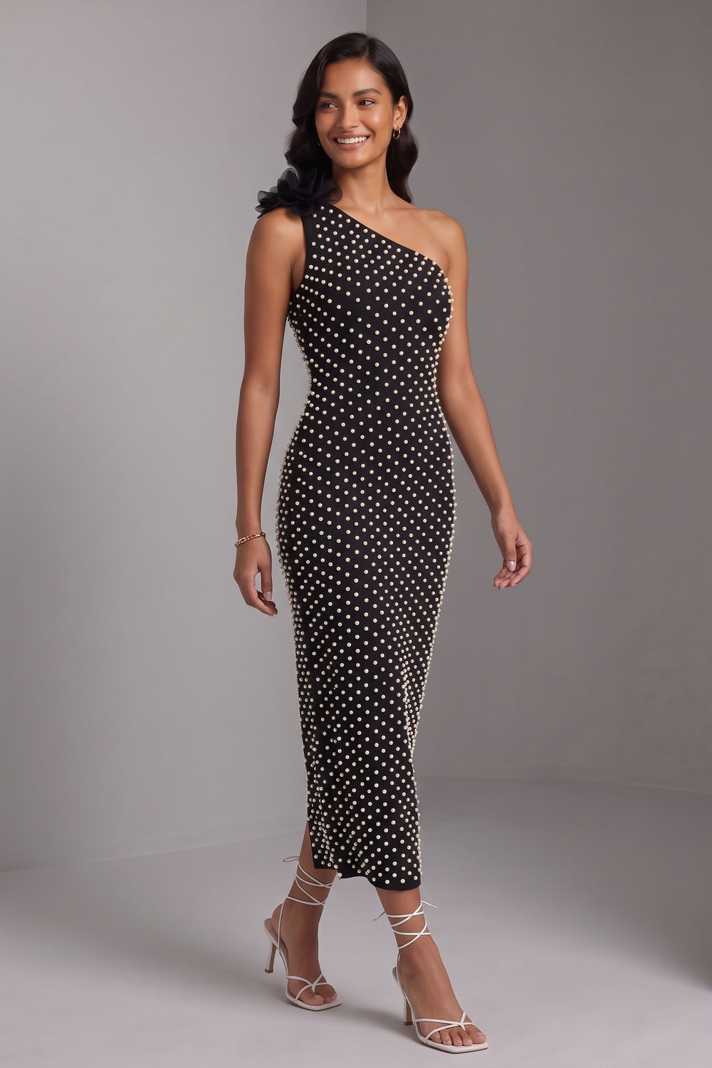 BLACK SHEATH DRESS STRETCH CREPE COCKTAIL PARTY