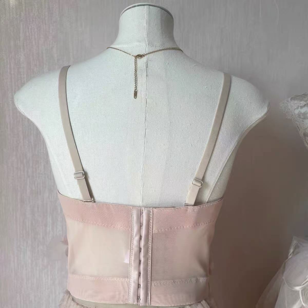 06e0387c4cde57369afbb14c17cc5ecf BLUSH CORSET TOP & HIGH LOW TIERED TULLE SKIRT SET