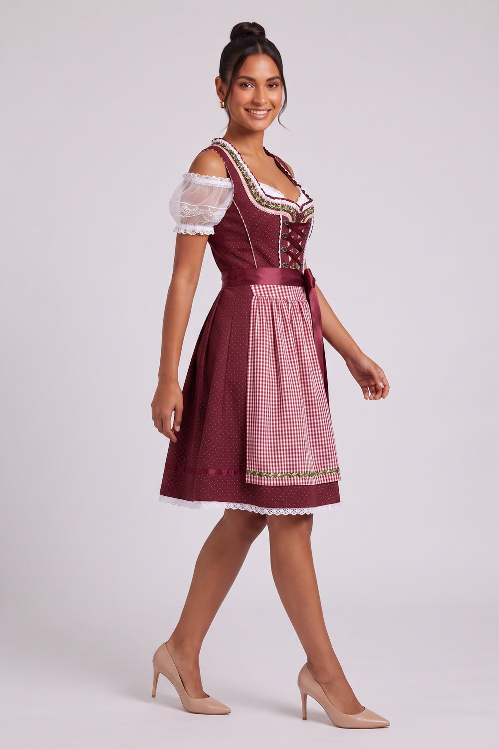 0a6f752d07891352 WOMEN’S BAVARIAN DIRNDL MIDI DRESS FOR OKTOBERFEST