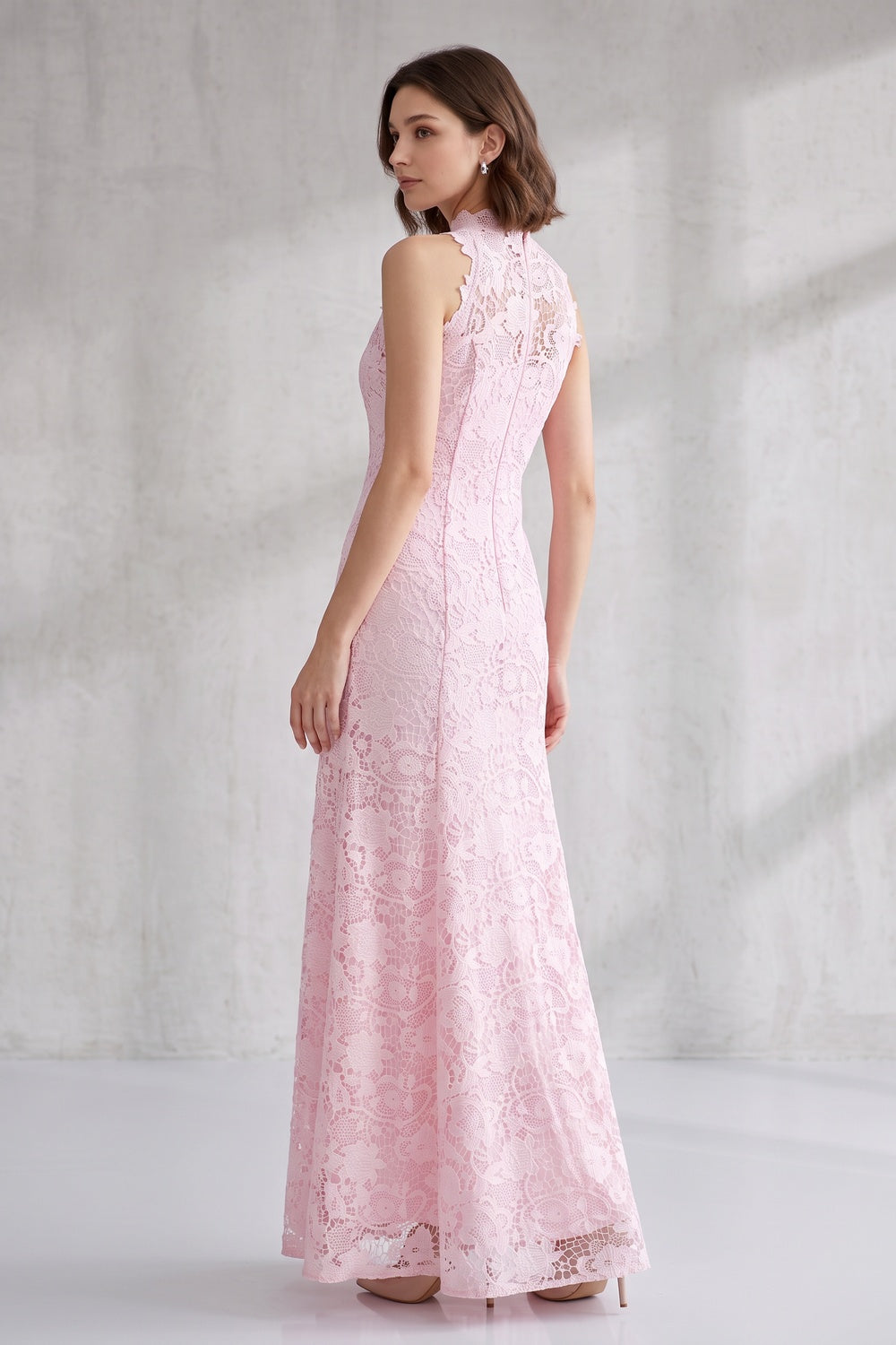 0e25736a3306cad5 BLUSH PINK LACE MAXI DRESS FOR WEDDING GUEST