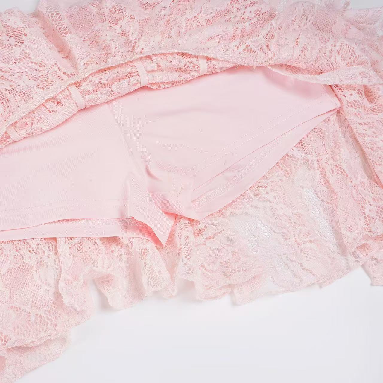 0ee735a8ec035d0c726cca3c9d0872df RUCHED LACE ASYMMETRIC MINI SKIRT FOR PARTY
