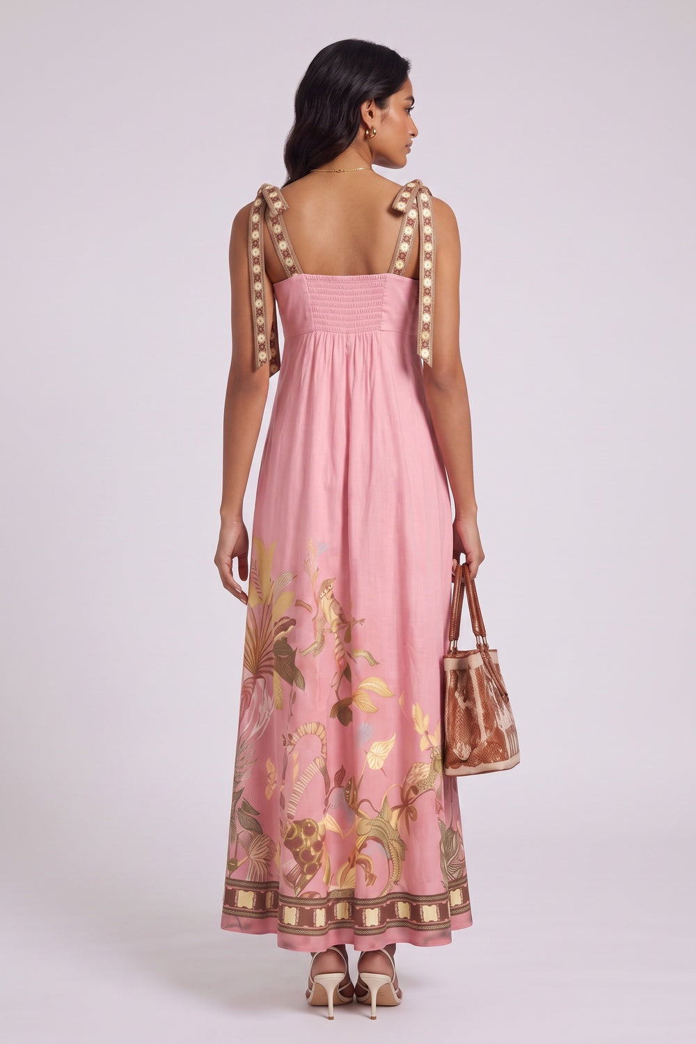 TIE STRAP TROPICAL MAXI DRESS | BEACH VACATION