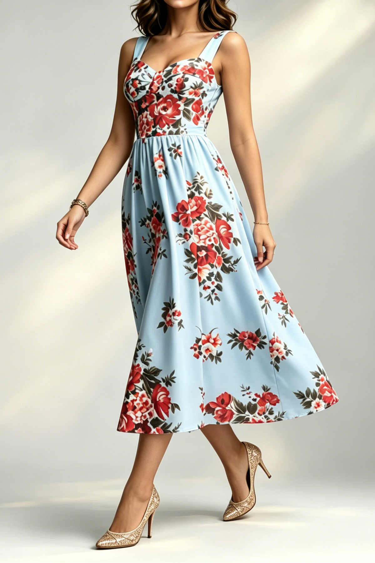 13_eccb8229-2ae7-4576-ae36-3266f565dbea LIGHT BLUE LARGE RED FLORAL WIDE STRAP SWEETHEART FLOWY MIDI DRESS