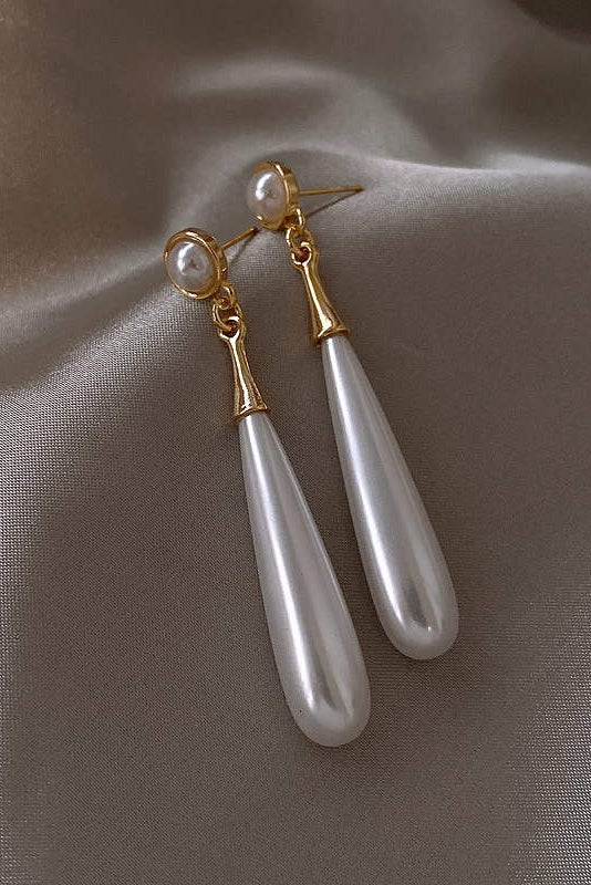 152898a4fec6414c6a6ea1cef1e3699d PEARL TEARDROP LONG DROP EARRINGS FOR WOMEN GOLD