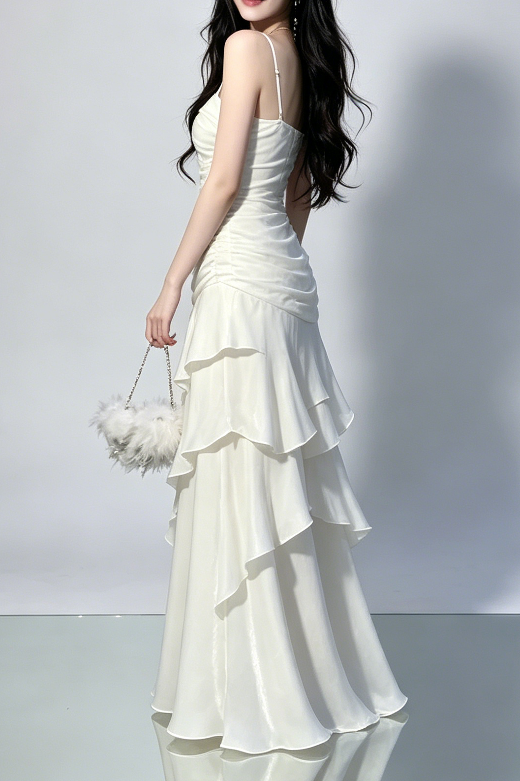 15_ff9d716e-79ac-474a-b87a-4cd6f8da05a5 SIDE RUCHED TIERED RUFFLE SATIN MAXI DRESS