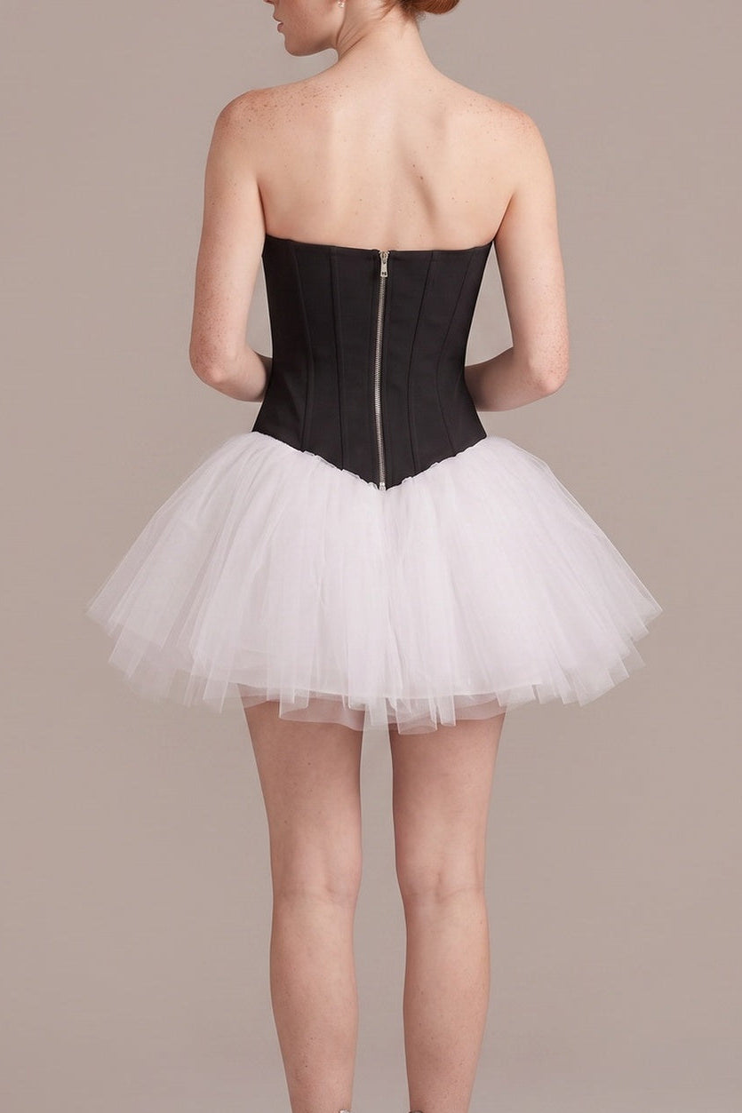 19da5489e6ef822f STRAPLESS CORSET TUTU SKIRT SET | PROM PARTY OUTFIT