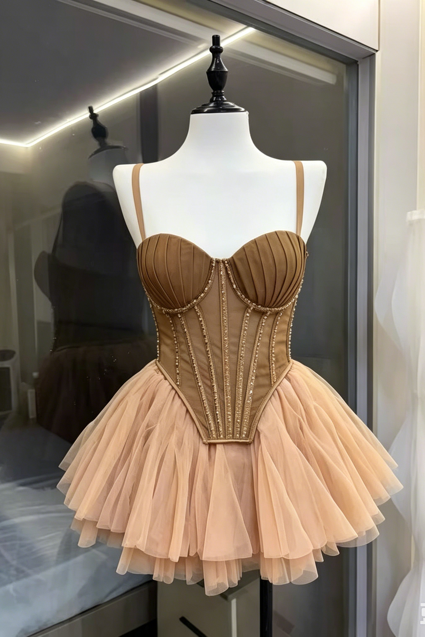 RHINESTONE CORSET & TULLE SKIRT SET, GLAM PARTY OUTFIT