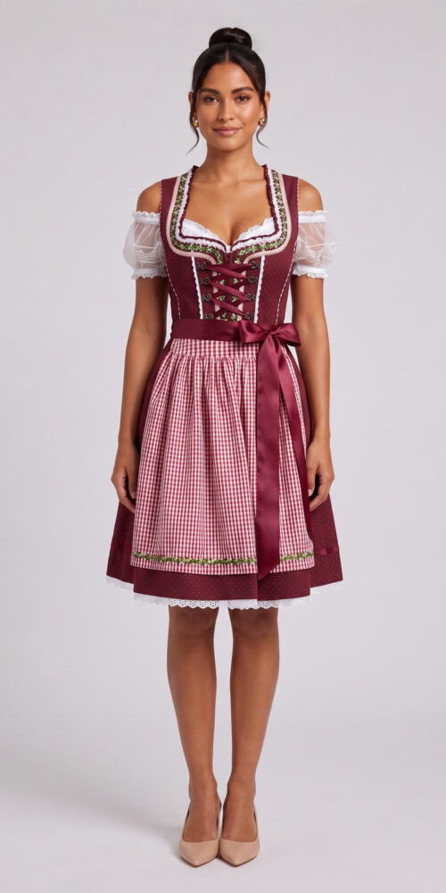 1f125883a60dfc9f WOMEN’S BAVARIAN DIRNDL MIDI DRESS FOR OKTOBERFEST