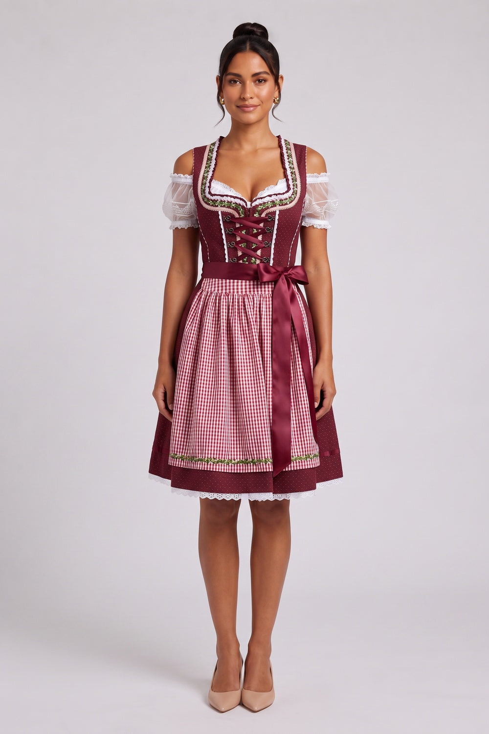 1f125883a60dfc9f WOMEN’S BAVARIAN DIRNDL MIDI DRESS FOR OKTOBERFEST