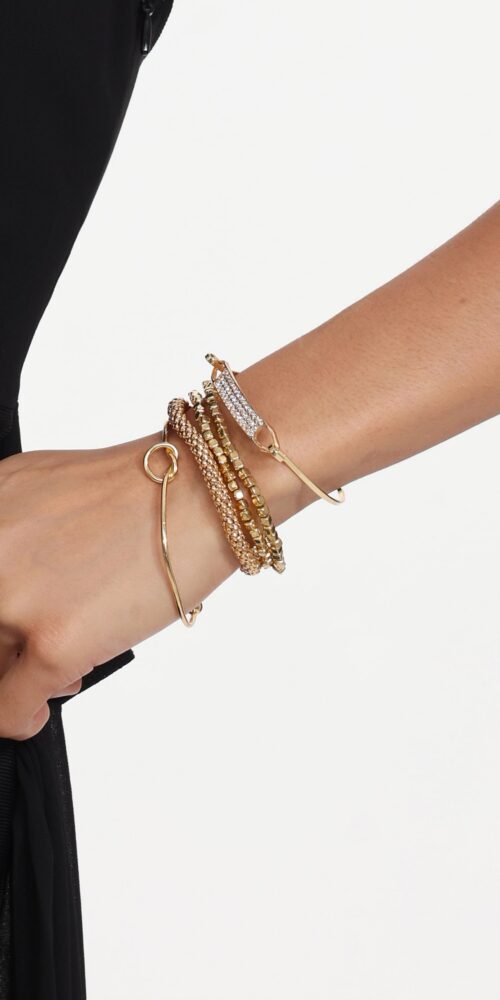 STACKED GOLD BRACELET SET, LAYERED PARTY JEWELRY