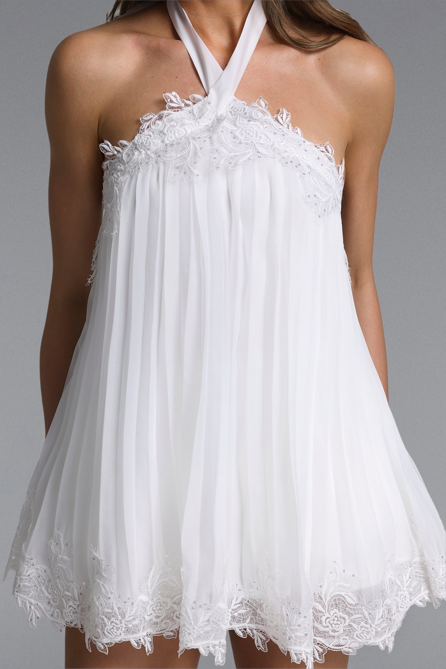 2026-04-03-patrycja233246 WHITE HALTER LACE BABYDOLL MINI DRESS FOR PARTY