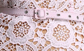 2026-04-14-maysa237924-0 LIGHT PINK FLORAL LACE MERMAID MIDI DRESS W/ BELT