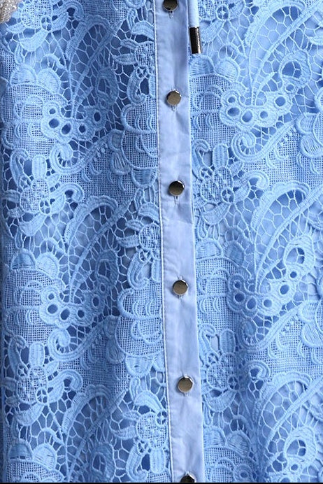 2026-04-23-nina245258 SKY BLUE SLEEVELESS LACE MIDI SHIRT DRESS