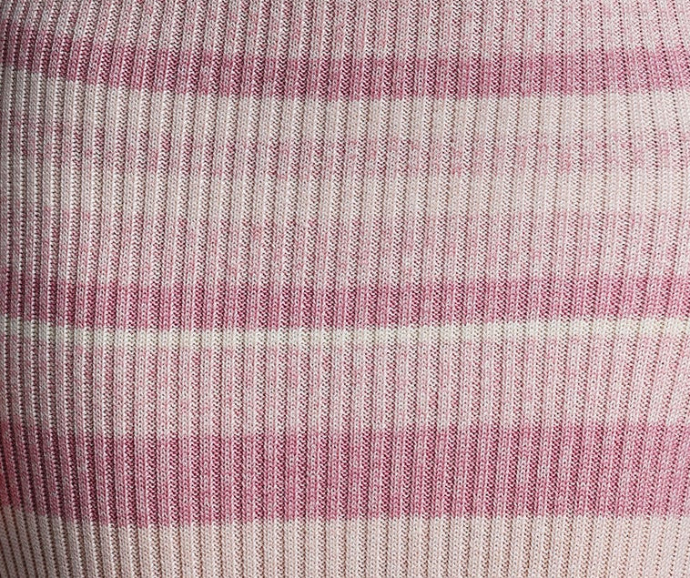 2026-05-12-maysa253508 PASTEL PINK GRADIENT STRIPE RIB KNIT SCOOP NECK SLEEVELESS MIDI BODYCO