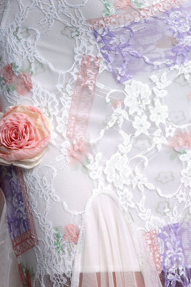 2026-05-12-maysa253598 PASTEL FLORAL LACE MERMAID MIDI DRESS, 3D FLOWER TULLE