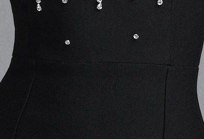 2026-06-13-andrea-m276140 BLACK PUFF SLEEVE RHINESTONE FLORAL FITTED MIDI FORMAL DRESS