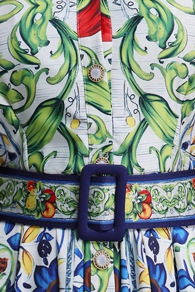 2026-06-18-alba279899 SLEEVELESS COLLARED TILE PRINT BELTED A-LINE MIDI DRESS