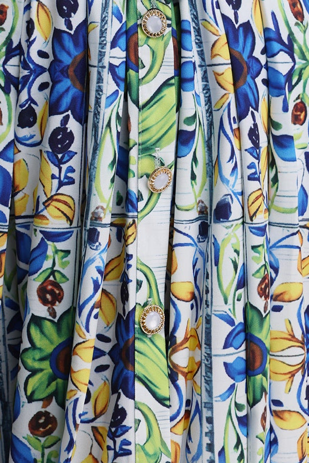 2026-06-18-alba279921 SLEEVELESS COLLARED TILE PRINT BELTED A-LINE MIDI DRESS