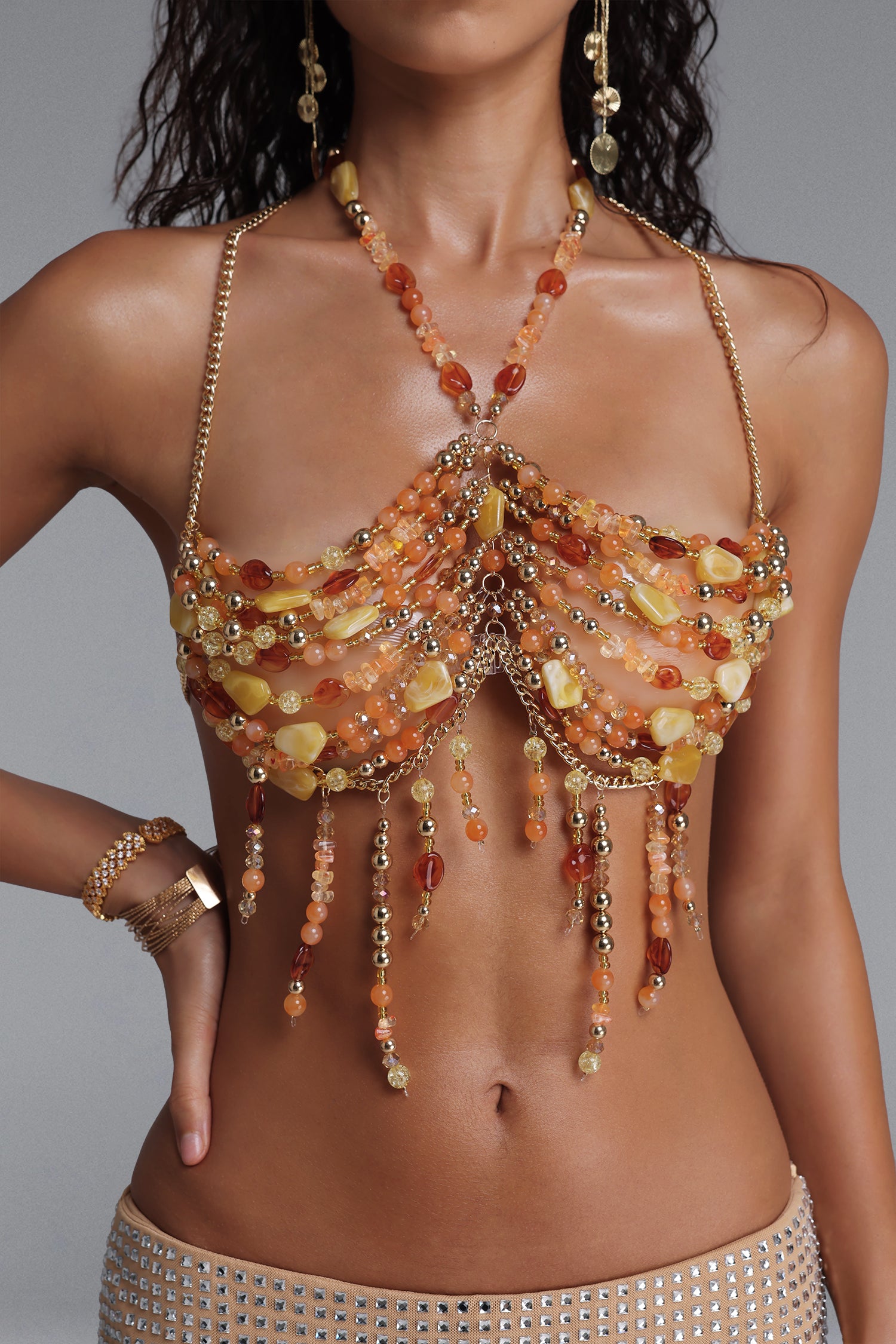 2026-06-29-maysa284072 AMBER AGATE HALTER TASSEL BODY CHAIN TOP