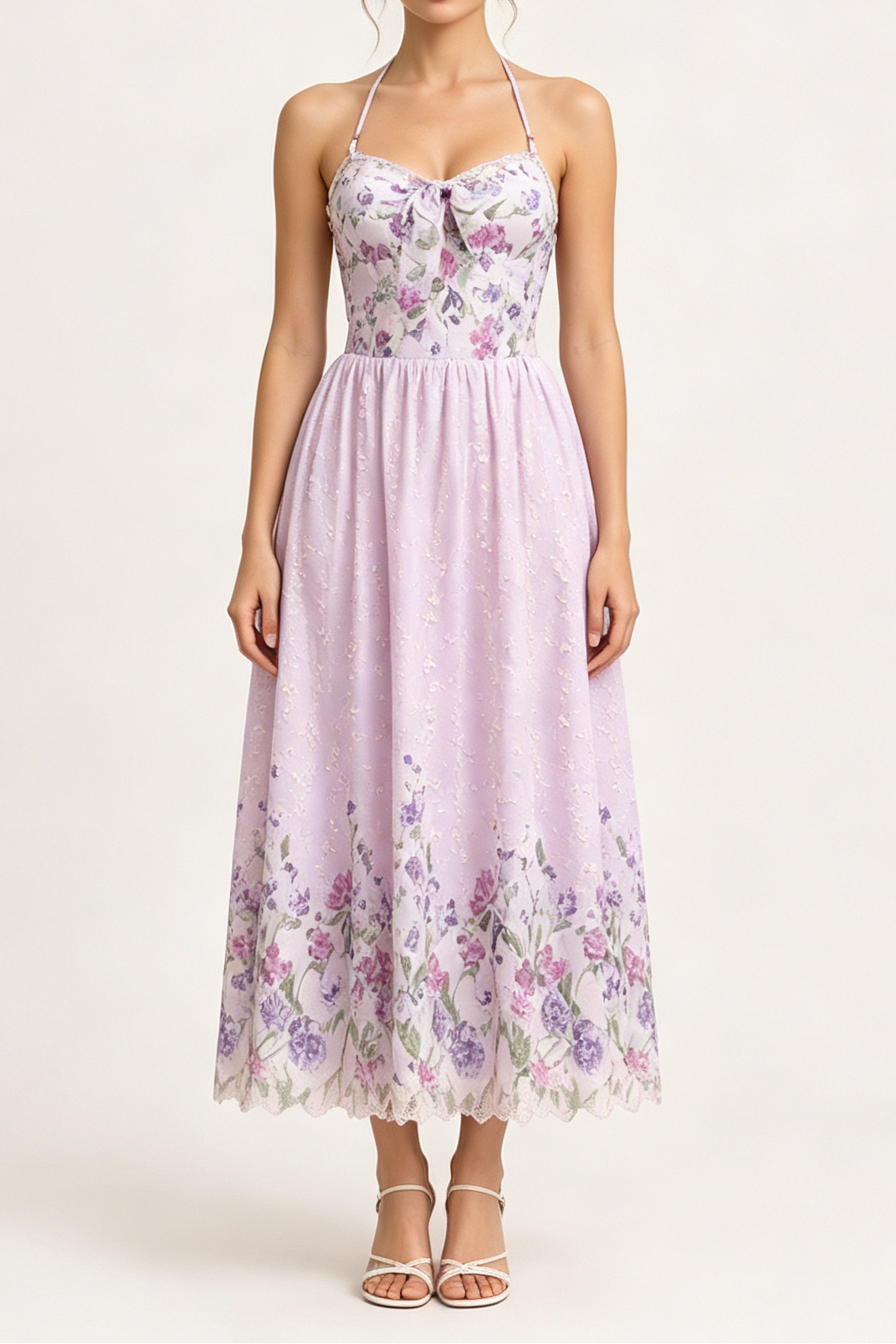 2026-07-29T003518.451 HALTER BOW FRONT FLORAL EMBROIDERY MIDI DRESS