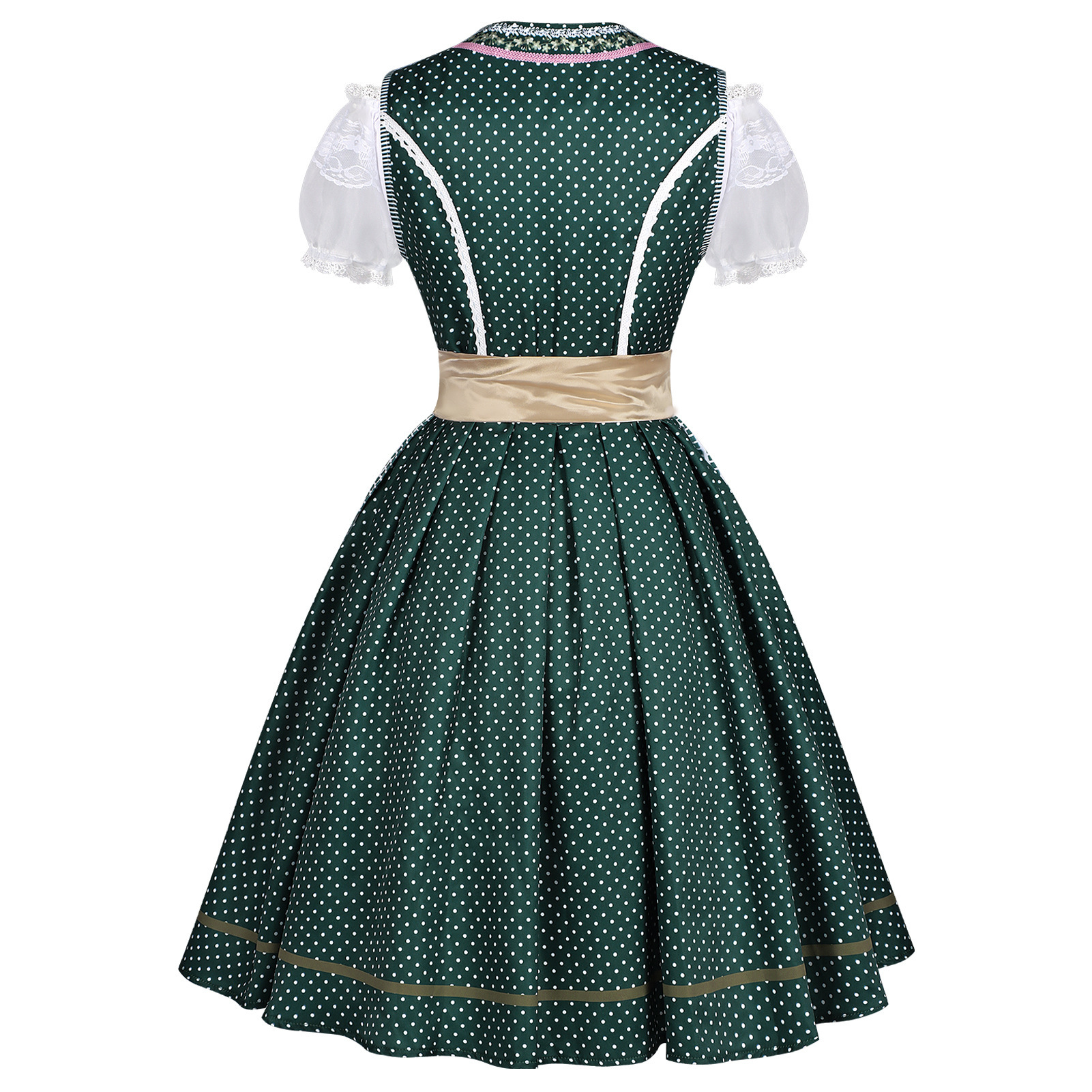 2026-08-04_153218_357 FOREST GREEN FIT-AND-FLARE DIRNDL DRESS SET