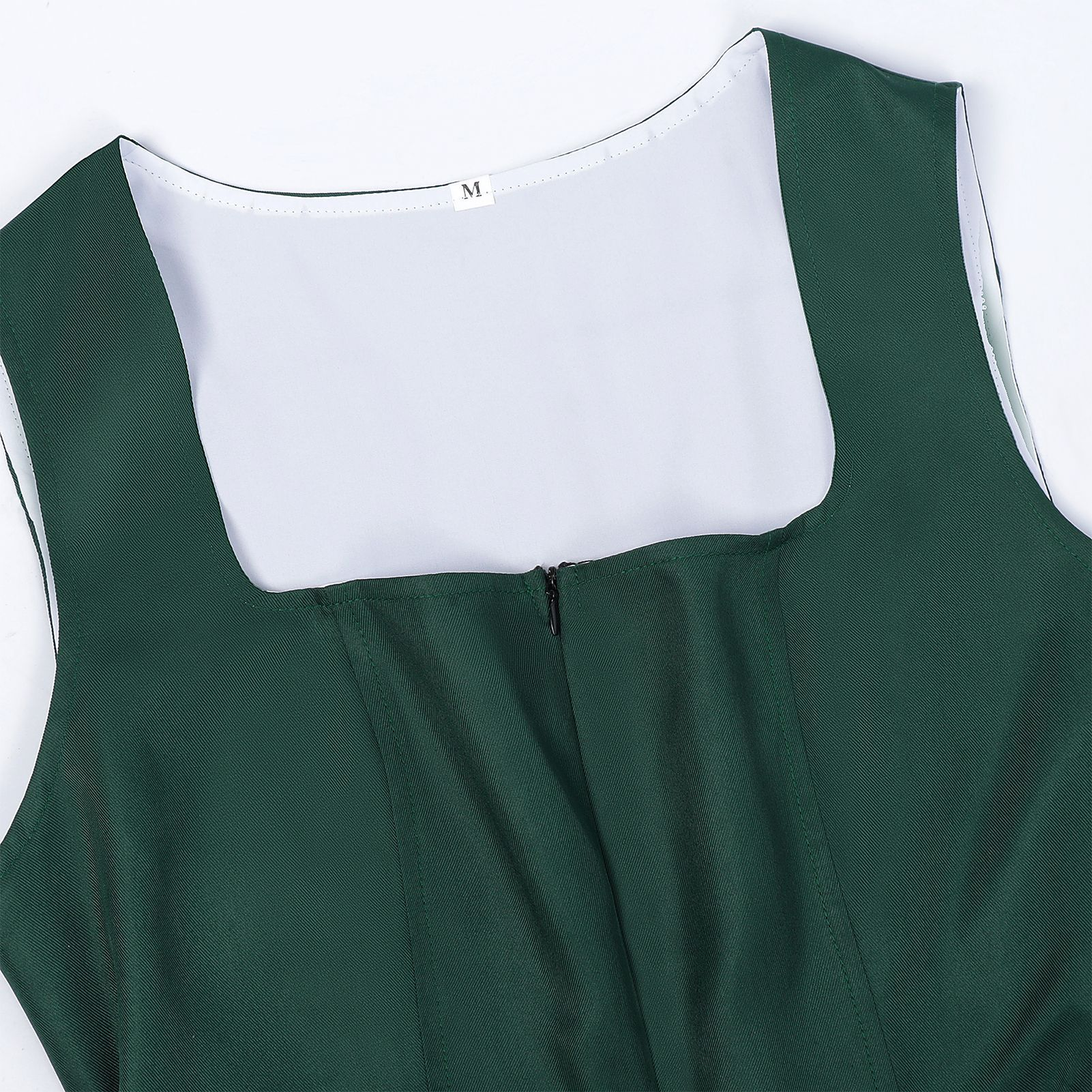 2026-08-06_171220_388 DARK GREEN SATIN DIRNDL SET – FIT & FLARE WEDDING OUTFIT