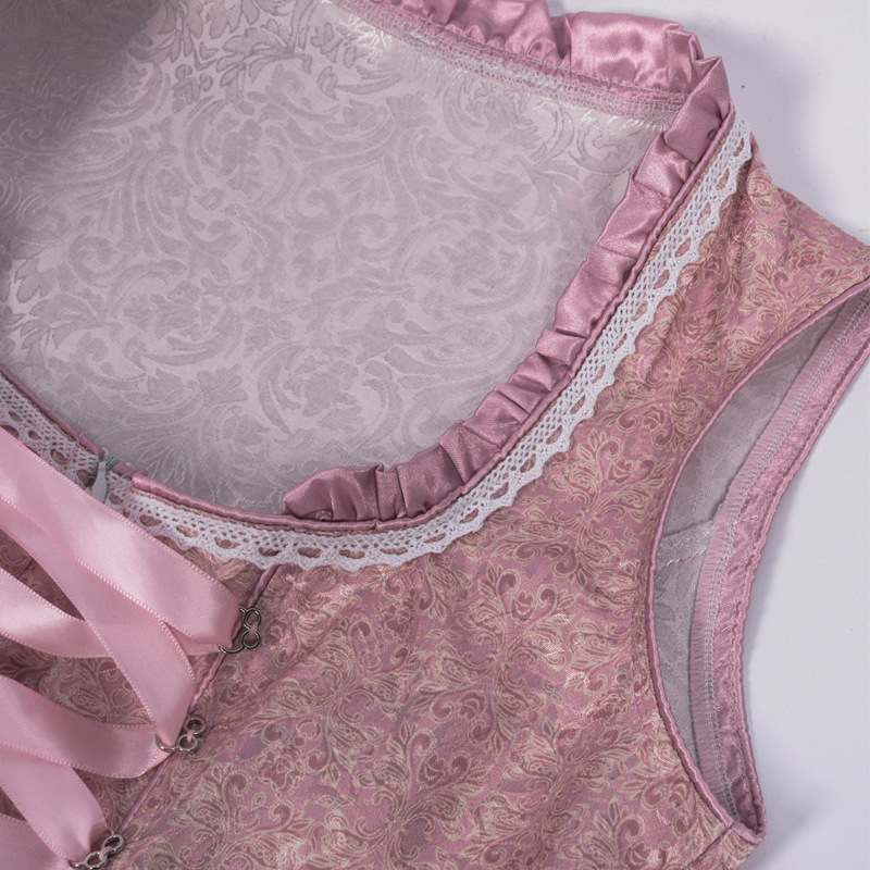 2026-08-07_134745_379 DUSTY PINK BROCADE FIT-FLARE DIRNDL SET