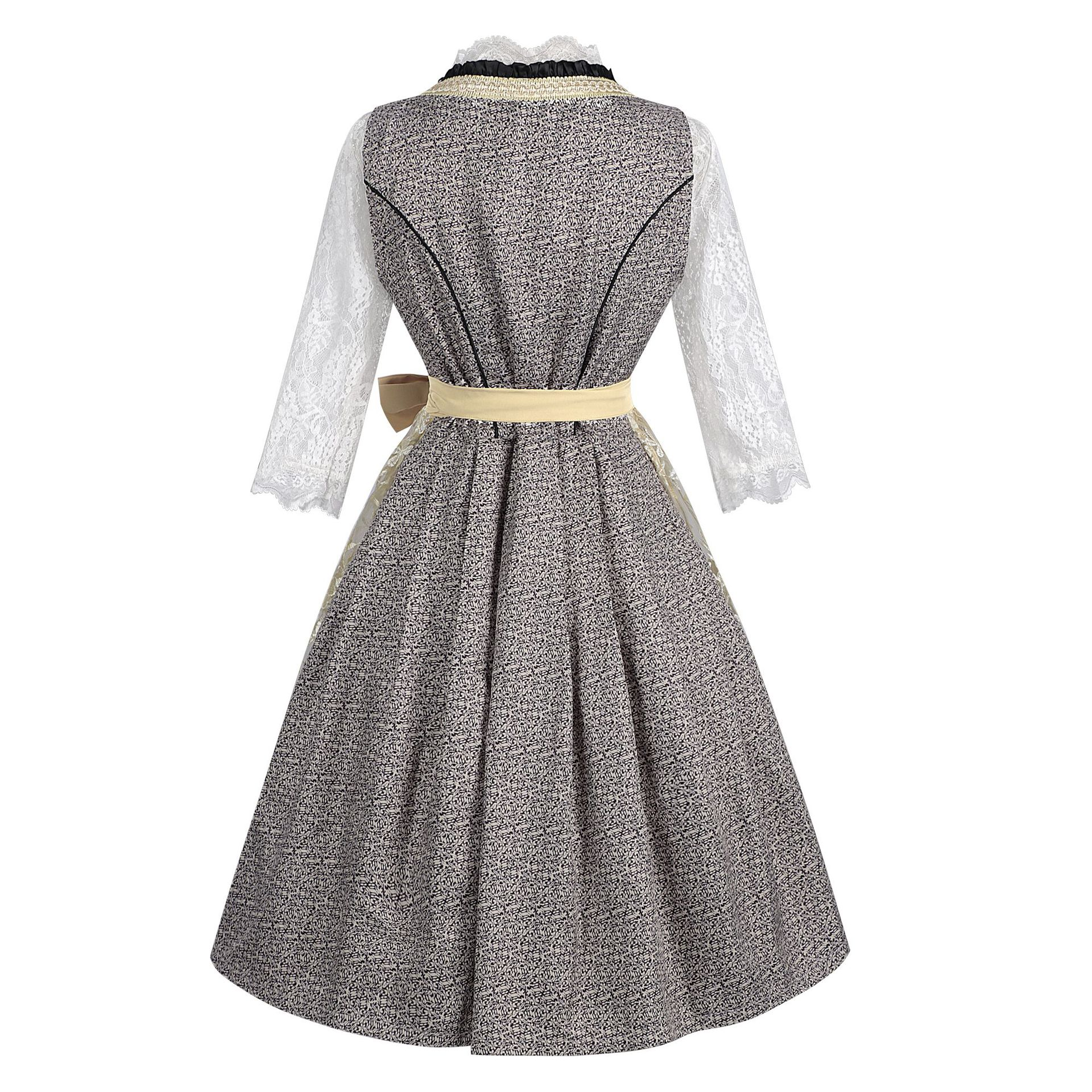 2026-08-07_135138_512 GREY-BROWN MELANGE JACQUARD FIT-AND-FLARE DIRNDL SET