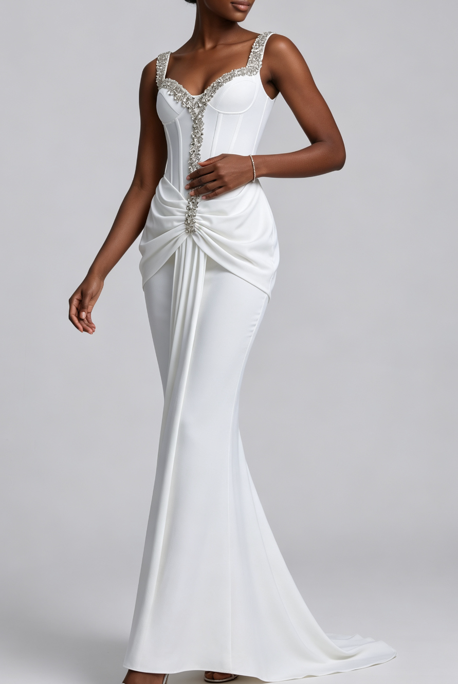20260730145530_332_34 RHINESTONE CORSET MERMAID MAXI DRESS, DRAPED EVENING GOWN
