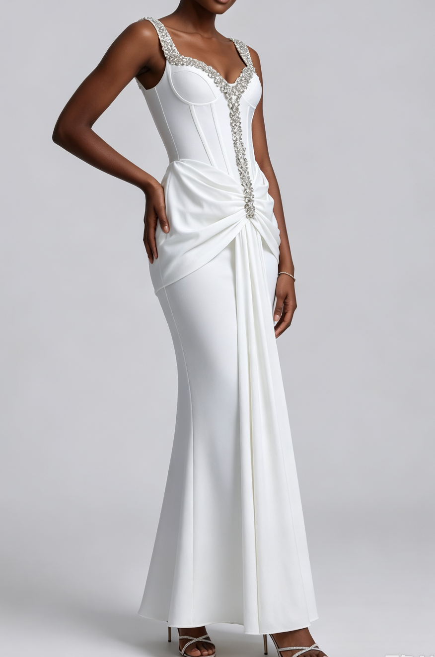 20260730145530_333_34 RHINESTONE CORSET MERMAID MAXI DRESS, DRAPED EVENING GOWN
