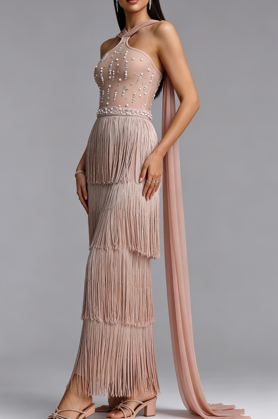 20260730162224_344_34 HALTER BEADED FRINGE MAXI DRESS FOR EVENING