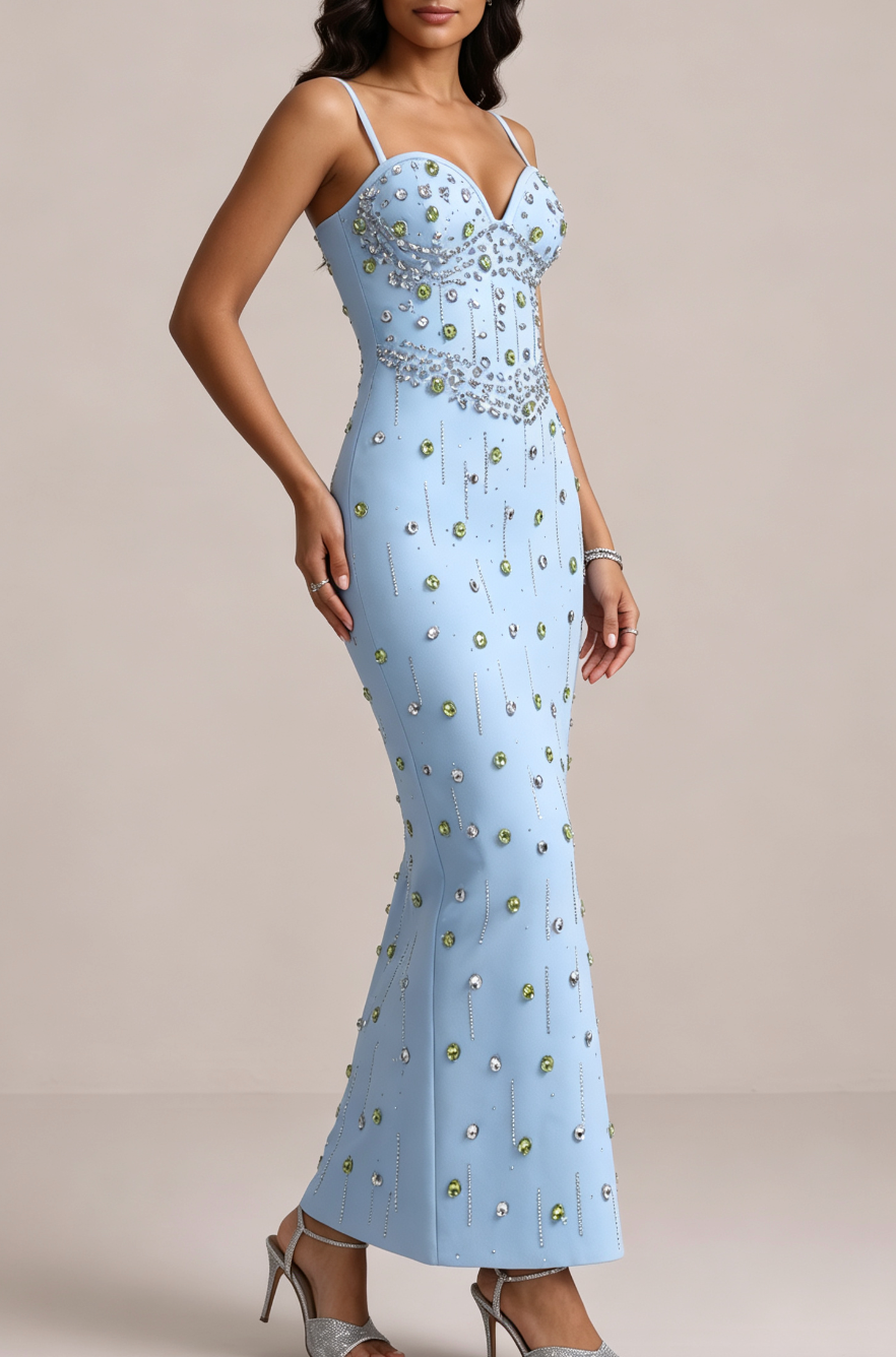20260730165003_346_34 TWO-TONE RHINESTONE SWEETHEART MIDI DRESS