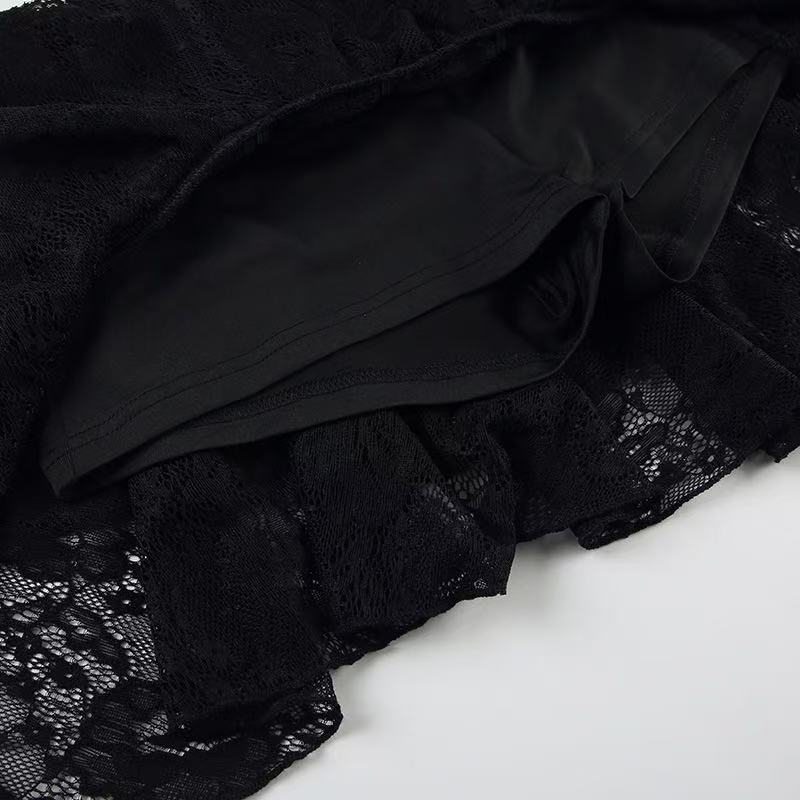 2247b63a3dc2e80bbff4a81cd17105fc RUCHED LACE ASYMMETRIC MINI SKIRT FOR PARTY