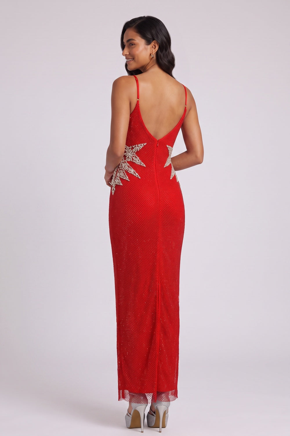 23a92f7754ccb71d RED BEADED MERMAID EVENING GOWN SPARKLE