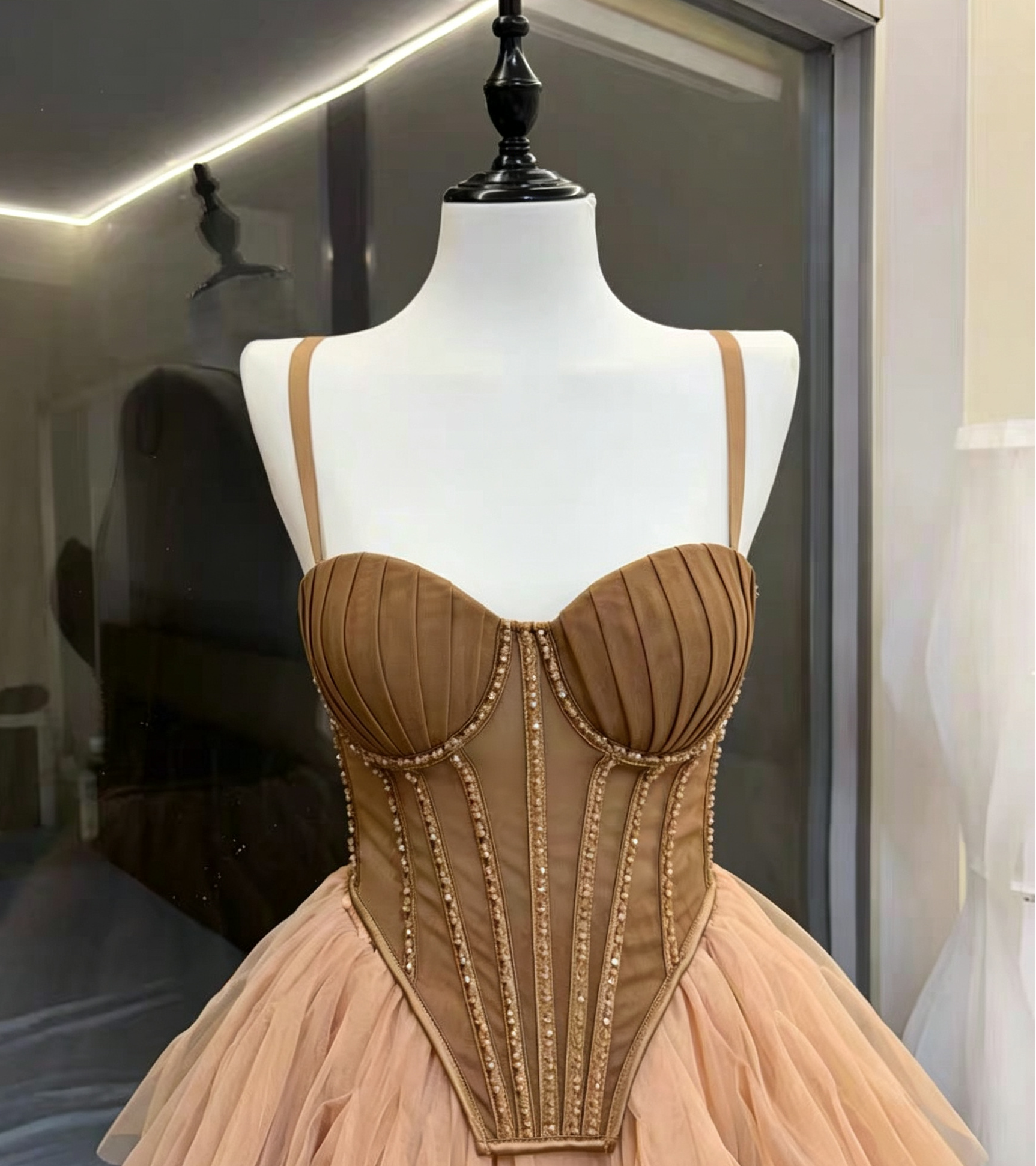 RHINESTONE CORSET & TULLE SKIRT SET, GLAM PARTY OUTFIT