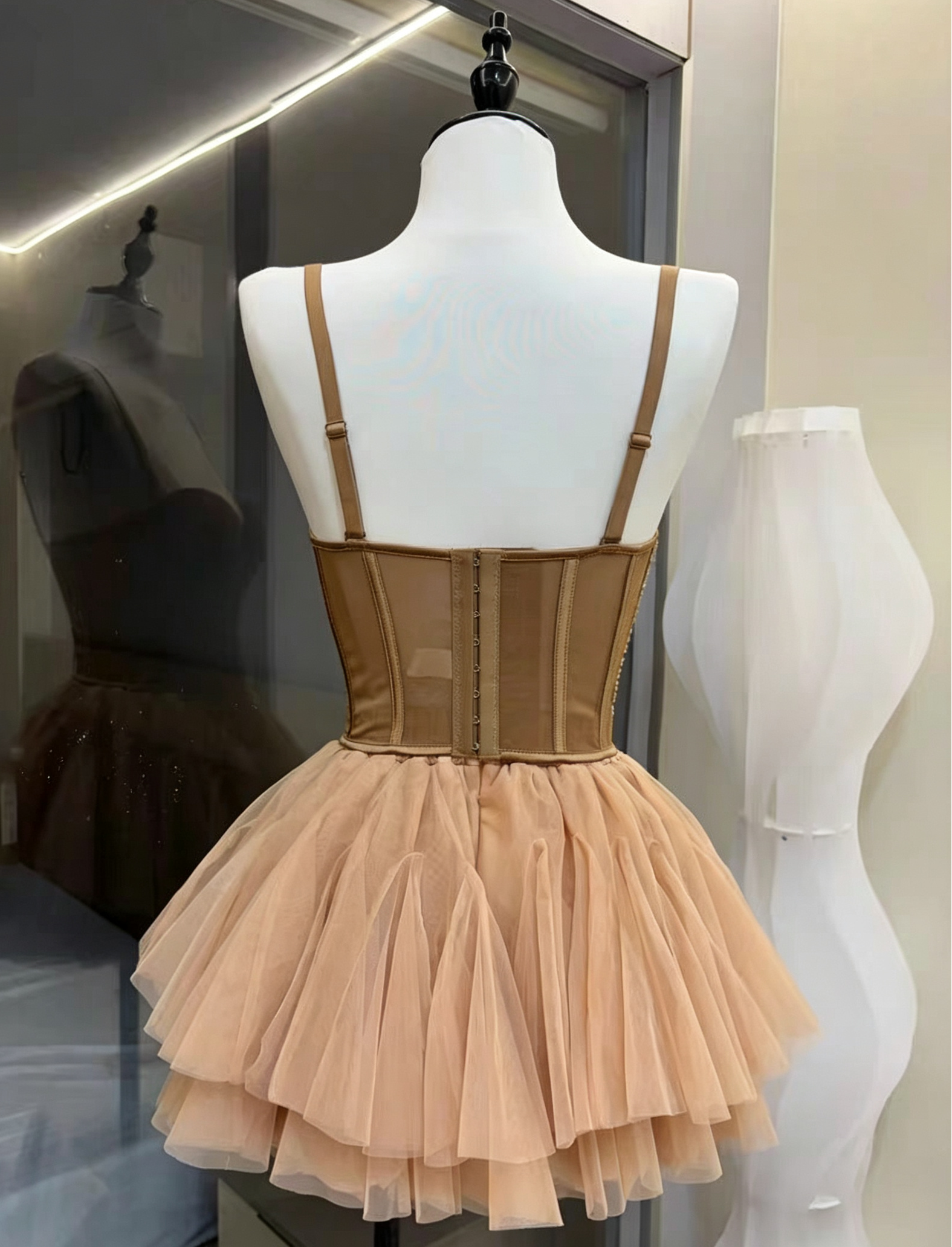 RHINESTONE CORSET & TULLE SKIRT SET, GLAM PARTY OUTFIT